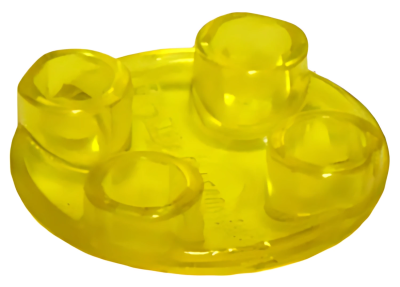 Деталь LEGO Plate, Round 2 x 2 with Rounded Bottom (Boat Stud) 2654 Trans-Yellow N