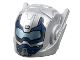 Minifigure, Headgear Helmet with Ear Antennas with Metallic Light Blue Visor and Dark Blue Trim Pattern, 46534pb07  