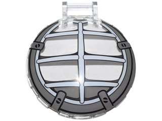 Dish 6 x 6 Inverted with Bar Handle with Ninjago Mech Cockpit Pattern, 18675pb10