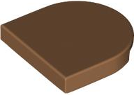 Tile, Round 2 x 2 Half Circle Extended, 5520 Medium Nougat N