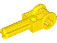 Technic, Axle 2L with Reverser Handle Axle Connector, 6553 Yellow U