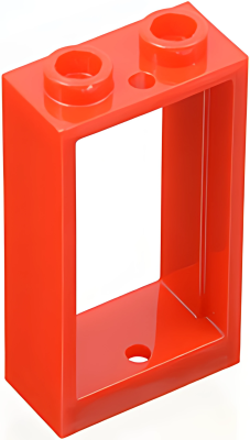 Деталь LEGO  Lego Window 1 x 2 x 3 Flat Front 60593 Red U
