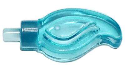 Wave Rounded Straight Single with Small Pin End (Candle Flame), 37775 Trans-Light Blue U