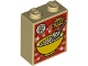 Brick 1 x 2 x 2 with Inside Stud Holder with Bowl, Wheat, Spoon, and Exclamation Marks Cereal Box Pattern, 3245cpb035