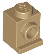 Brick, Modified 1 x 1 with Headlight, 4070 Dark Tan U