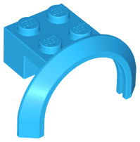 Vehicle, Mudguard 4 x 2 1/2 x 1 2/3 with Arch Round, 50745 Dark Azure U