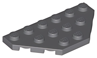 Деталь LEGO Wedge, Plate 3 x 6 Cut Corners 2419 (43127) Dark Bluish Gray U
