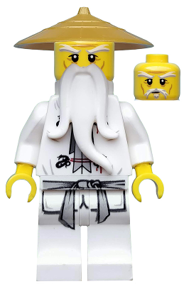 Минифигурка Lego Ninjago Wu Sensei - Pearl Gold Hat njo064