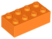 Brick 2 x 4, 3001 Orange N
