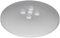 Dish 6 x 6 Inverted (Radar) - Solid Studs, 44375b Light Bluish Gray U