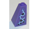 Slope 75 2 x 2 x 3 Double Convex with Dark Purple Spots and Medium Blue and White Electricity Pattern Model Right Side (Sticker) - Set 70353, 3685pb02R  