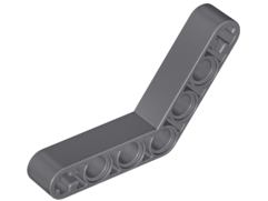 Technic, Liftarm, Modified Bent Thick 1 x 7 (4 - 4), 32348 Dark Bluish Gray N