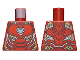 Torso Armor with Bright Light Blue Triangle Arc Reactor, Red Panels, Gold and Silver Trim Pattern (Iron Man Mark 50), 973pb3046  