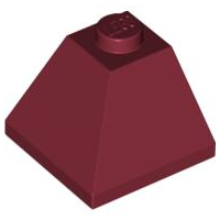 Slope 45 2 x 2 Double Convex Corner, 3045 Dark Red U