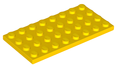 Деталь LEGO Plate 4 x 8 3035 Yellow U