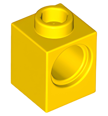 Деталь LEGO Technic, Brick 1 x 1 with Hole 6541 Yellow U