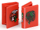 Minifigure, Utensil Book 2 x 3 with Mushrooms and Vine Pattern, 33009px2  