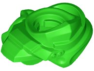 Minifigure Armor Shoulder Pad and Wrap with Scabbard for 2 Katanas, 2188 Bright Green U