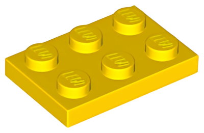 Деталь LEGO Plate 2 x 3 3021 (03021) Yellow U