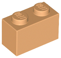 Brick 1 x 2, 3004 Medium Nougat N