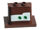 Windscreen 2 x 3 x 2 with 2 x 4 Base with Green Eyes Looking Left on White Background Pattern, 93598pb04  