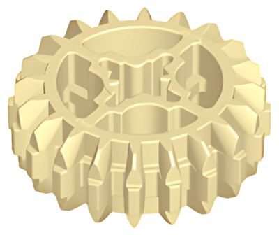 Деталь LEGO Technic, Gear 20 Tooth Double Bevel 32269 Tan N