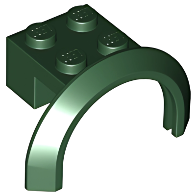 Деталь LEGO Брызговик Lego Vehicle, Mudguard 4 x 2 1/2 x 1 2/3 with Arch Round 50745 Dark Green U