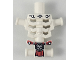 Torso Skeleton, Angular Rib Cage with Repaired Holes and Cracks and Red Loincloth Pattern, 93060pb07
