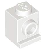 Brick, Modified 1 x 1 with Headlight, 4070 White N