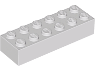 Brick 2 x 6, 2456 Light Gray U