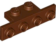 Bracket 1 x 2 - 1 x 4, 2436 Reddish Brown U