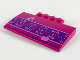 Slope, Curved 5 x 8 x 2/3 with 4 Studs with Dark Purple and Dark Pink Tiles, Lavender and Dark Pink Patches Pattern, 15625pb025  