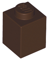 Brick 1 x 1, 3005 Dark Brown U