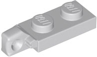Hinge Plate 1 x 2 Locking with 1 Finger on End without Bottom Groove, 44301b Light Bluish Gray U