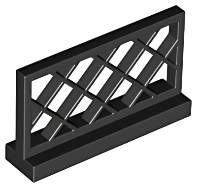 Деталь LEGO Lego Fence 1 x 4 x 2 Lattice 3185 Black U