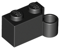 Hinge Brick 1 x 4 Swivel Base, 3831 Black U