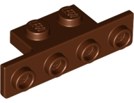 Скоба Lego Bracket 1 x 2 - 1 x 4 with Rounded Corners at the Bottom 28802 Reddish Brown N