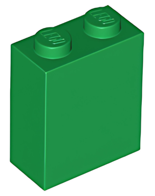 Деталь Lego Brick 1 x 2 x 2 with Inside Stud Holder 3245c Green U
