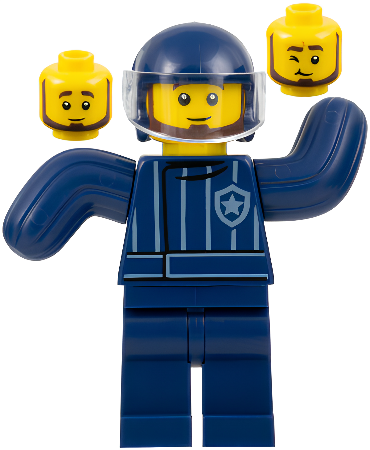 Минифигурка Lego Police Dog Trainer, Dark Blue Helmet, Bite Suit cty1526 U  в магазине Shop-device