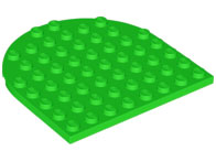 Plate, Round 8 x 8 Rounded End, 41948 Bright Green N