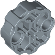 Technic, Axle Connector Block Round with 2 Pin Holes and 3 Axle Holes (Hero Factory Weapon Barrel), 98585 Sand Blue U