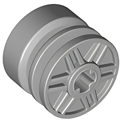 Деталь LEGO Wheel 18mm D. x 14mm with Axle Hole, Fake Bolts and Shallow Spokes 55982 (67125) Light Bluish Gray U