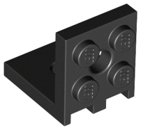 Bracket 2 x 2 - 2 x 2 with 2 Holes, 3956 Black U