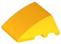 Wedge 4 x 3 Triple Curved No Studs, 64225 Bright Light Orange U