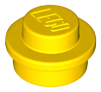 Деталь LEGO Plate, Round 1 x 1 4073 Yellow U