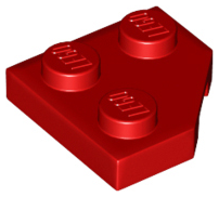 Wedge, Plate 2 x 2 Cut Corner, 26601 Red U