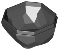 Rock 4 x 4 Octagonal Boulder, Bottom, 30294 Black U