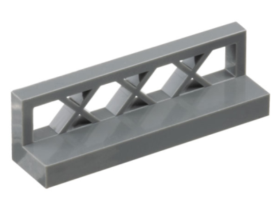 Ограда Lego Fence 1 x 4 x 1 Lattice 3633 Dark Bluish Gray U