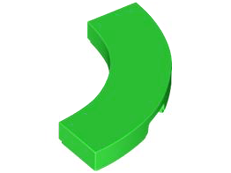 Tile, Round Corner 3 x 3 Macaroni, 79393 Bright Green N