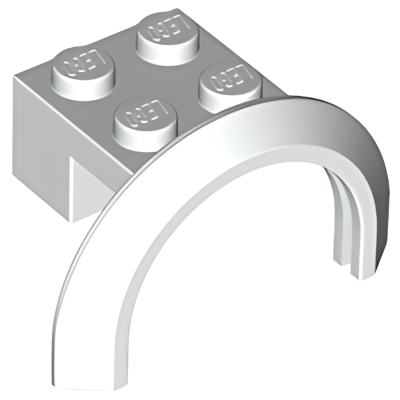 Деталь LEGO Брызговик Lego Vehicle, Mudguard 4 x 2 1/2 x 1 2/3 with Arch Round 50745 White U
